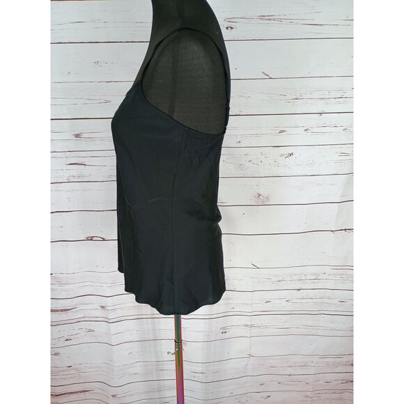 Diane vonFurstenberg Women's Size 8 Black Silk Tank Top Camisole‎ - Picture 4 of 5